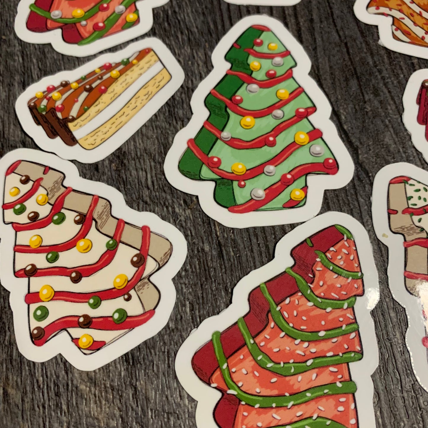 Christmas Tree Cake Stickers