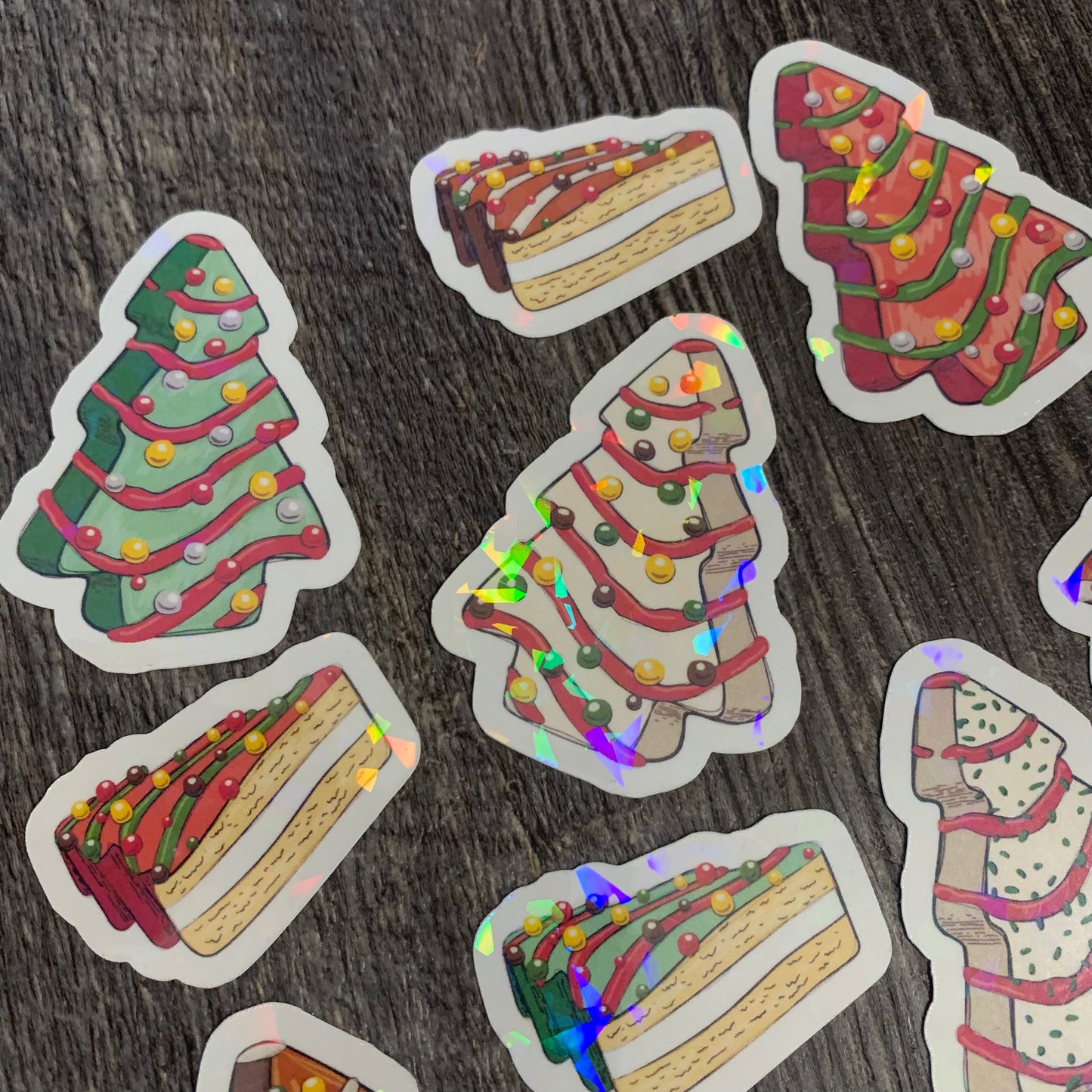 Christmas Tree Cake Stickers