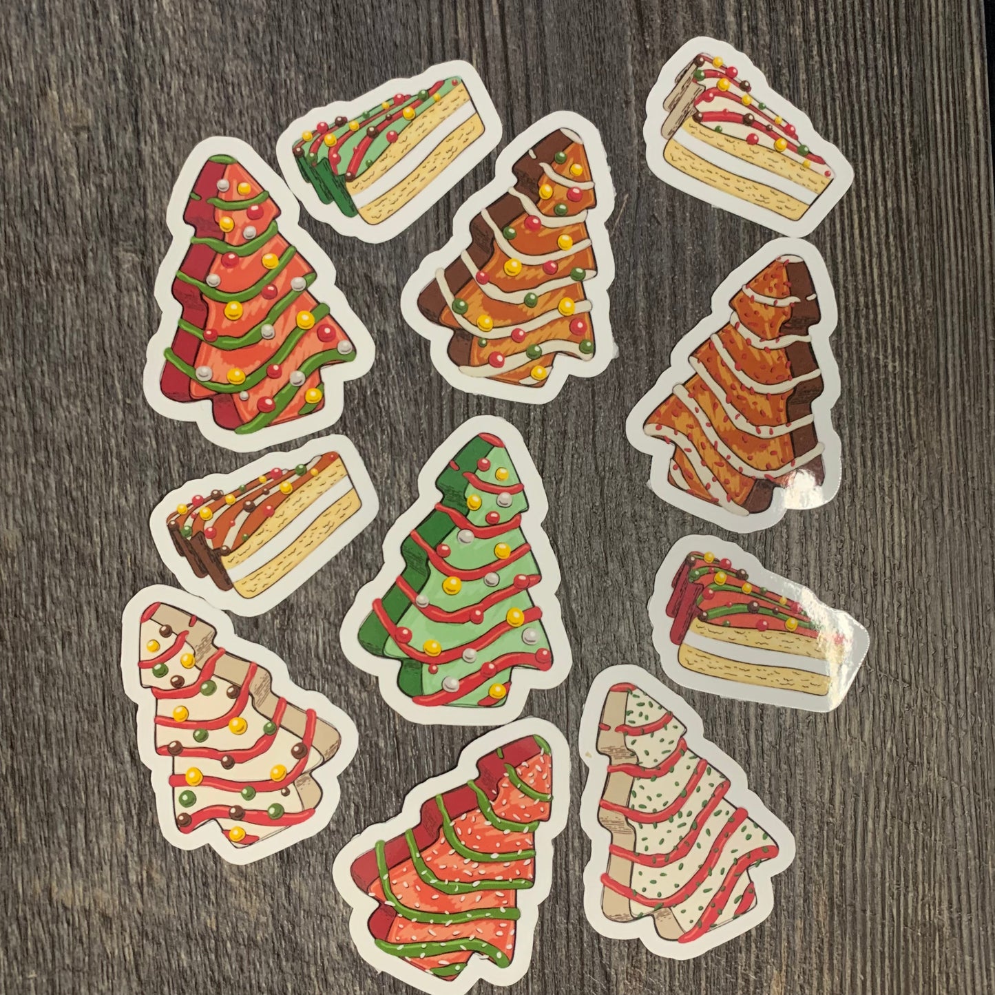 Christmas Tree Cake Stickers