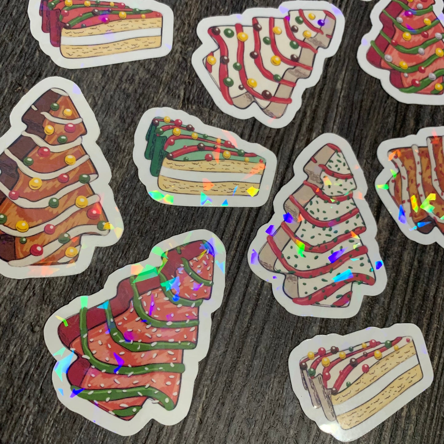 Christmas Tree Cake Stickers