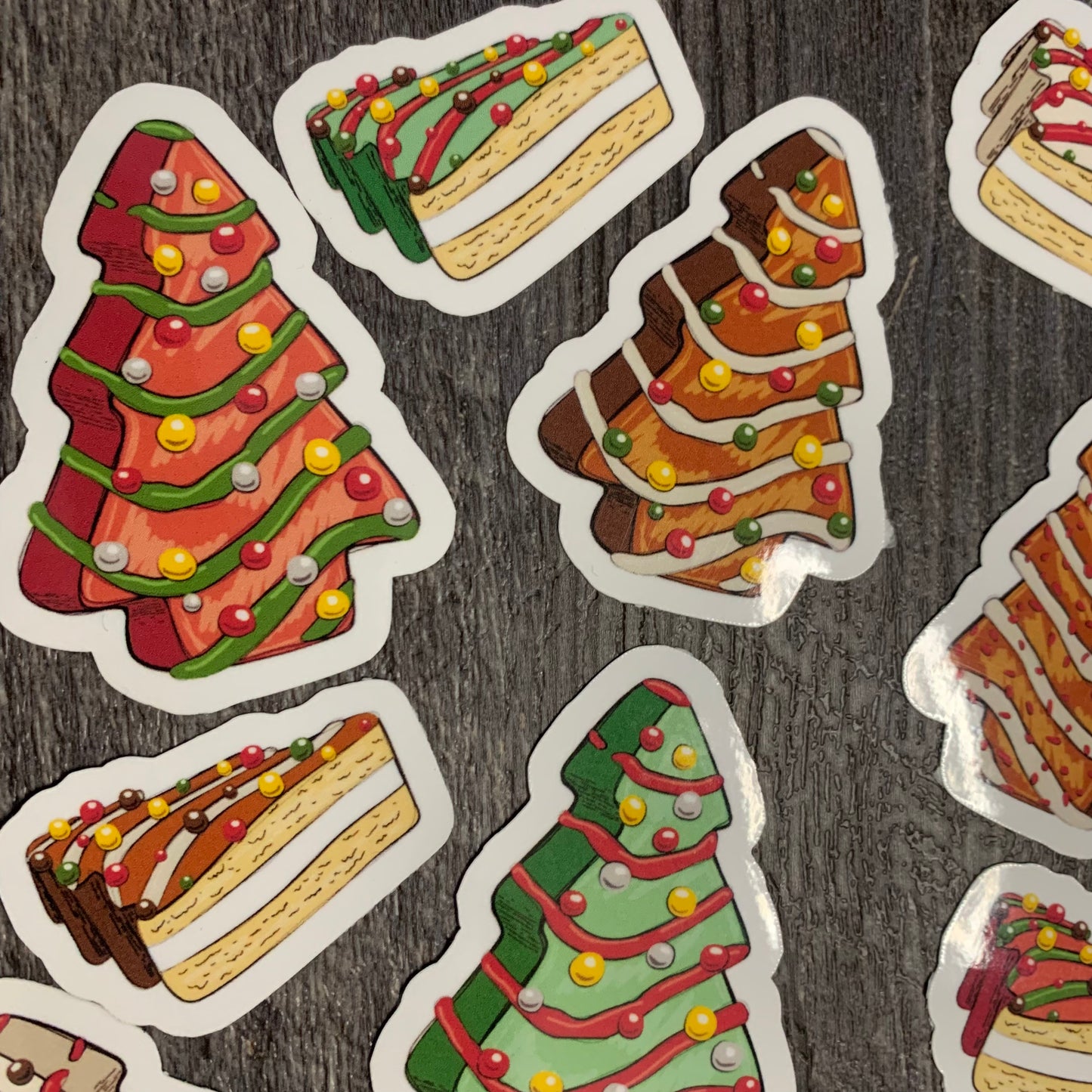 Christmas Tree Cake Stickers