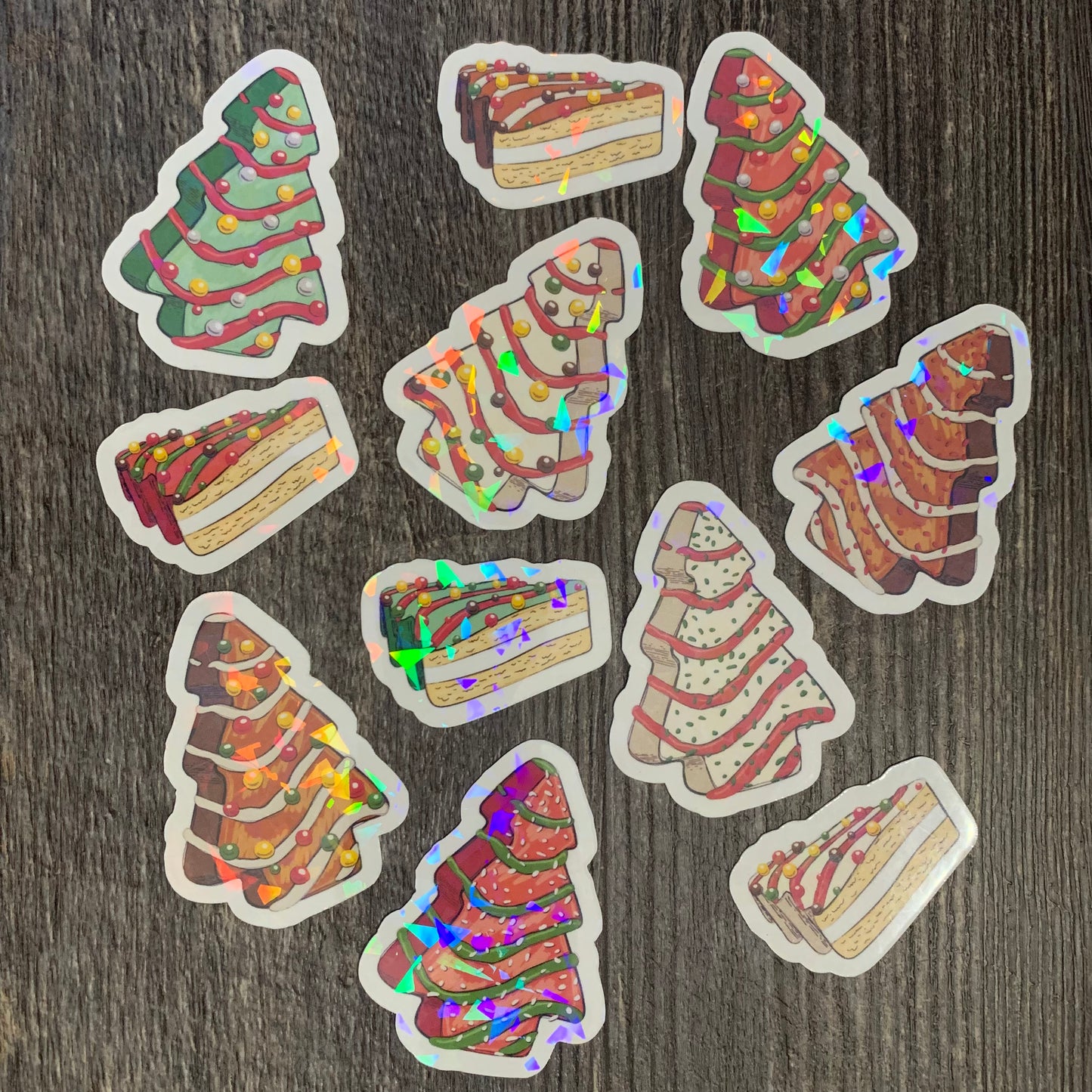 Christmas Tree Cake Stickers